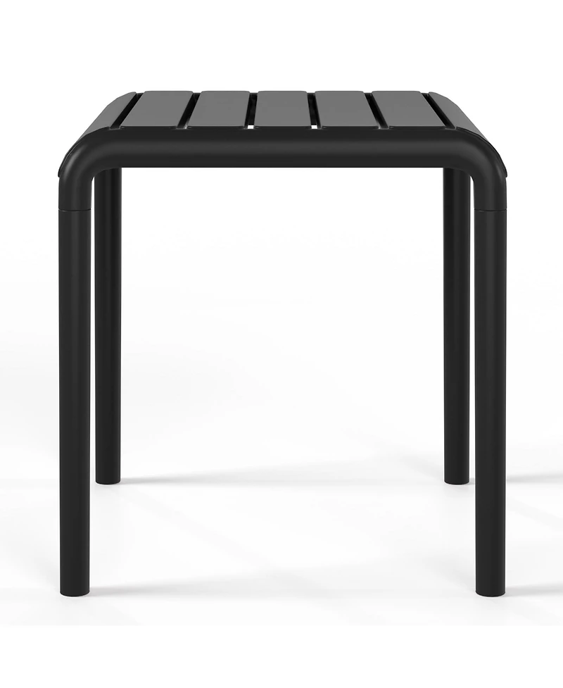 Plastic Modern Outdoor Patio Accent Side Tables (Set of 2)