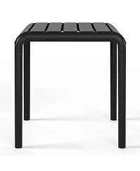Plastic Modern Outdoor Patio Accent Side Tables (Set of 2)
