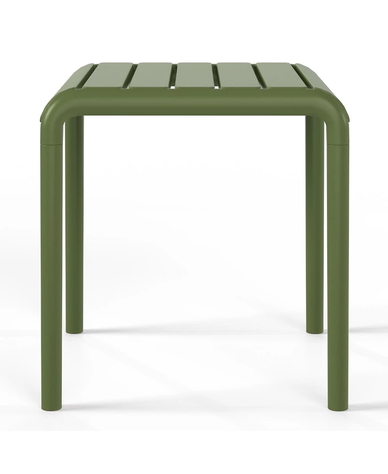 Plastic Modern Outdoor Patio Accent Side Tables (Set of 2)