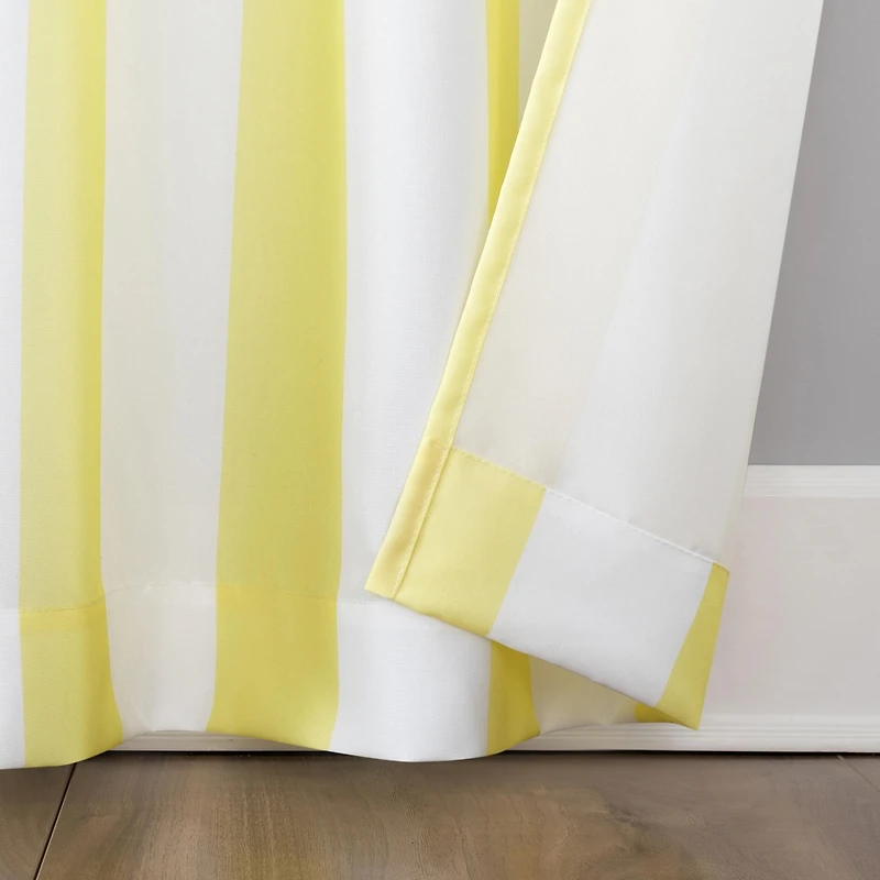 Reagan Cabana Stripe Semi-Sheer Grommet Curtain Panel
