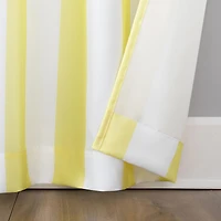 Reagan Cabana Stripe Semi-Sheer Grommet Curtain Panel