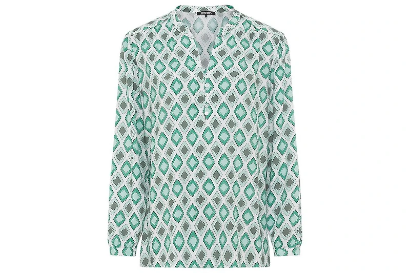 Olsen Women's Ornamental Print Tunic Blouse