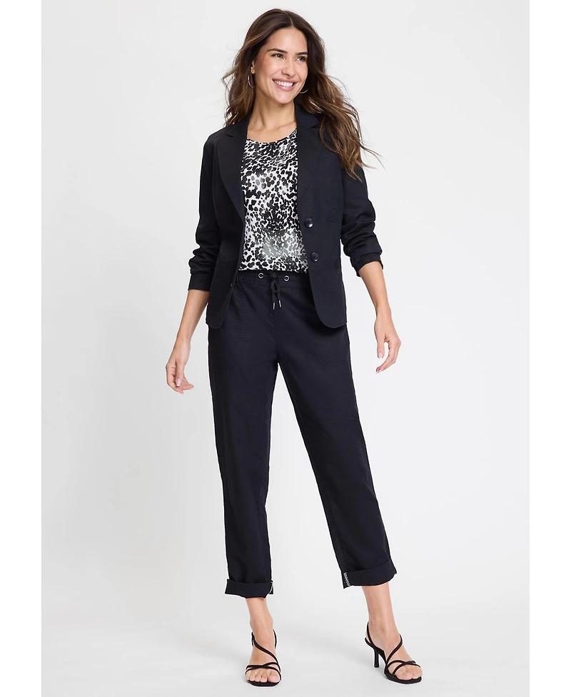 Olsen Women's Lisa Fit Straight Drawstring Pant