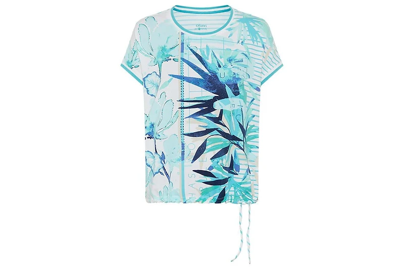 Olsen Women's Mixed Print Embellished T-Shirt