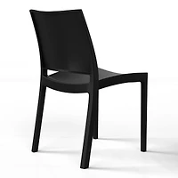 Modern Stackable Resin Plastic Patio Dining Chair (Set of