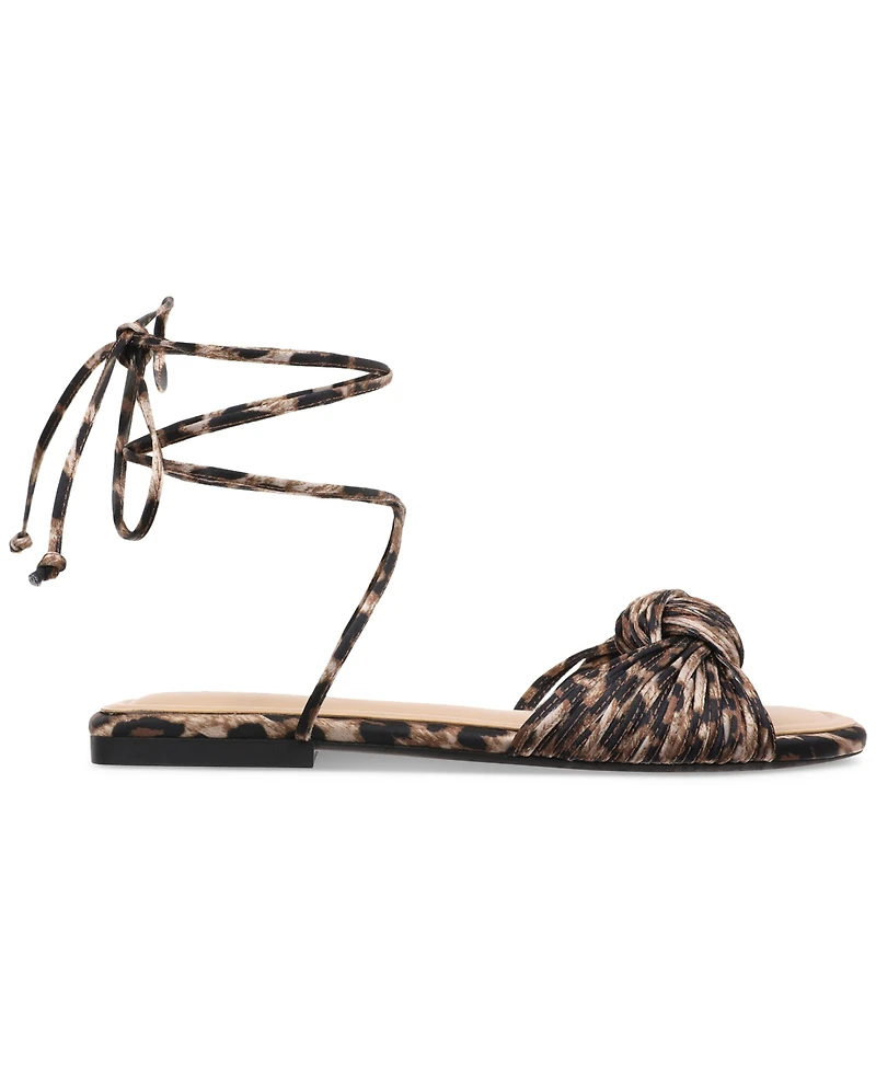 On 34th Women's Jenniee Knot Lace-Up Flat Sandals, Exclusively at Macy's