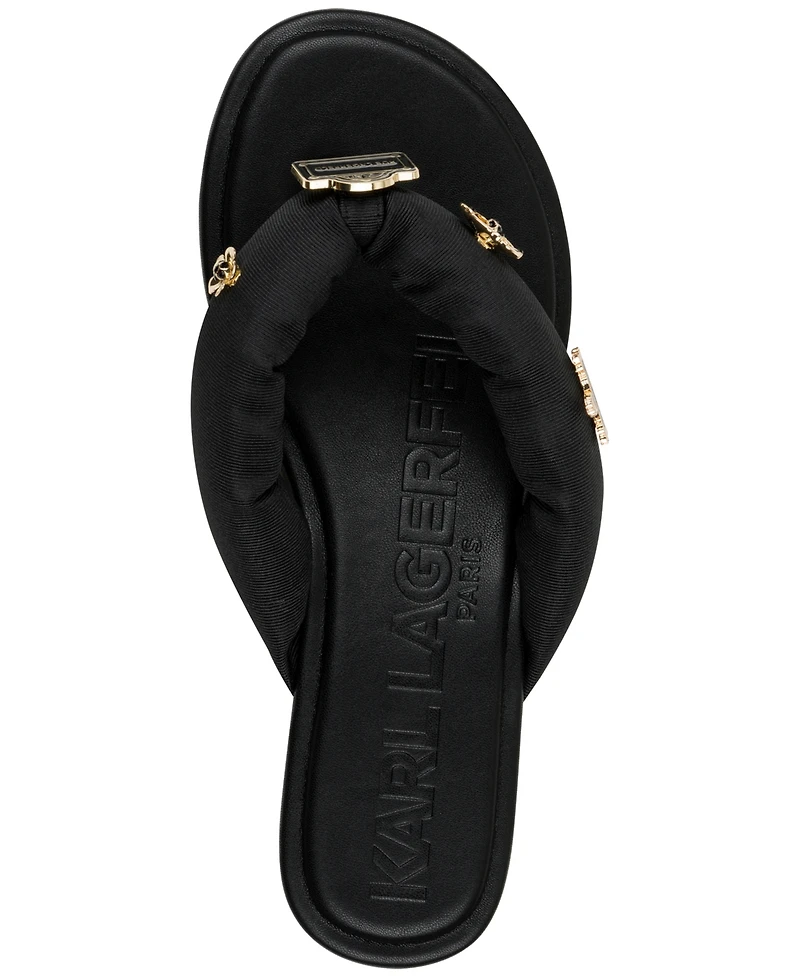 Karl Lagerfeld Paris Women's Ceejay Rue Embellished Sandals