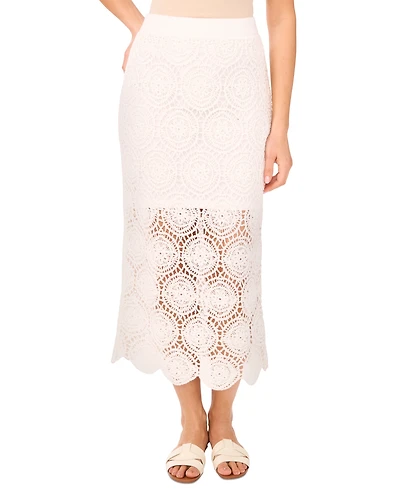 1.state Women's Crochet Midi Skirt