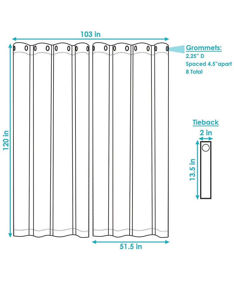 Room-Darkening Curtain Panel with Grommet Top - 52 x 120 in