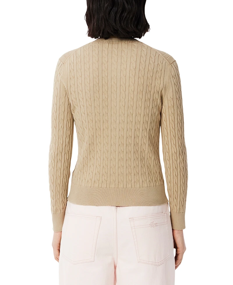 Lacoste Usa Women's Cotton Button-Front Cardigan