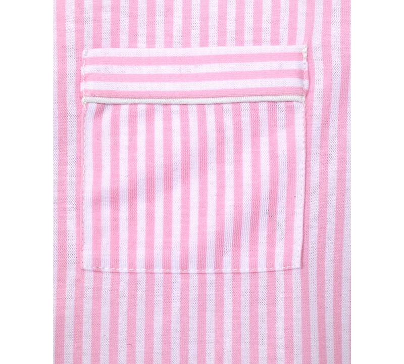 Max & Olivia Big Girls Striped Button-Front Top Shorts Pajamas With Scrunchie, 3 Piece Set