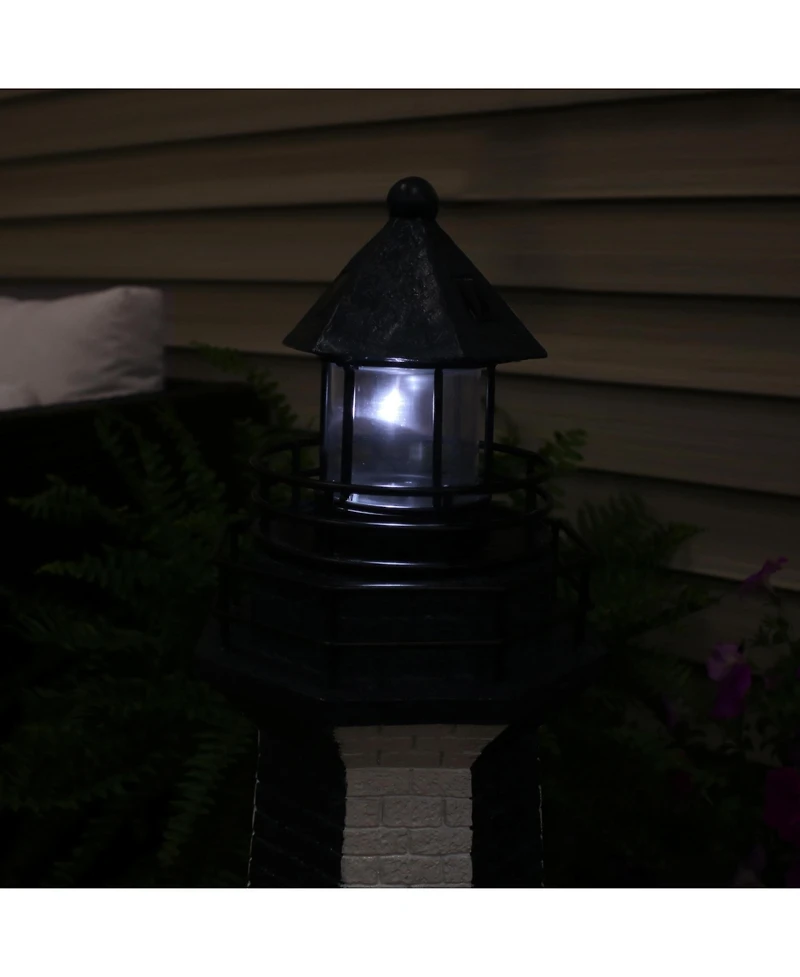 Outdoor Backyard Garden Nautical Lighthouse Solar Led Pathlight Statue Figurine - 36"