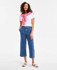 Style & Co Women's High-Rise Wide-Leg Crop Jeans, Created for Macy's