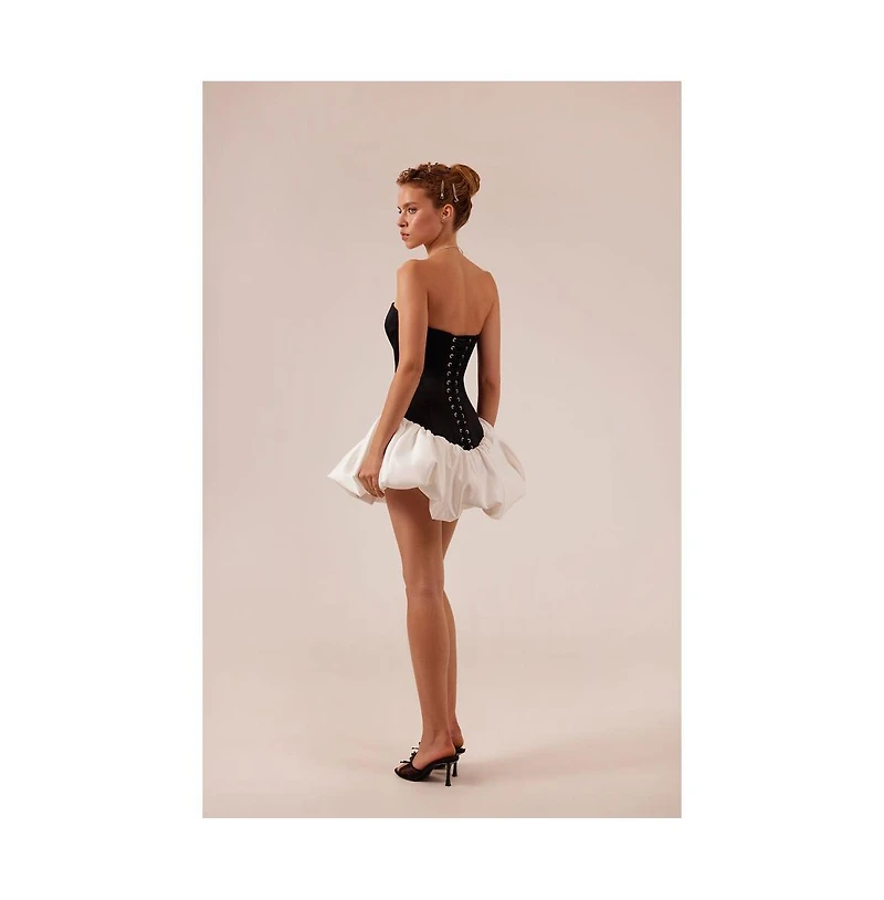 Milla Women's Swan-like mini corset dress