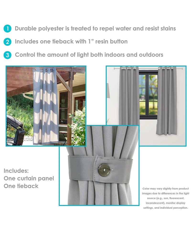 Contemporary Styles Indoor/Outdoor Curtain Panels with Grommet Tops