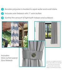 Contemporary Styles Indoor/Outdoor Curtain Panels with Grommet Tops