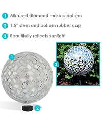 Mosaic Glass Gazing Globe - 10"