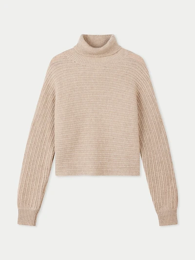 Gobi Cashmere Women's Cropped T-Neck Sweater