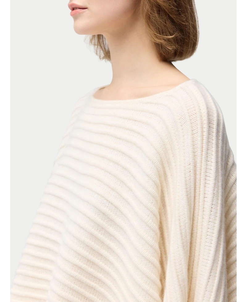 Gobi Cashmere Women's Fringed Sleeve Cashmere Poncho