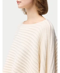 Gobi Cashmere Women's Fringed Sleeve Cashmere Poncho