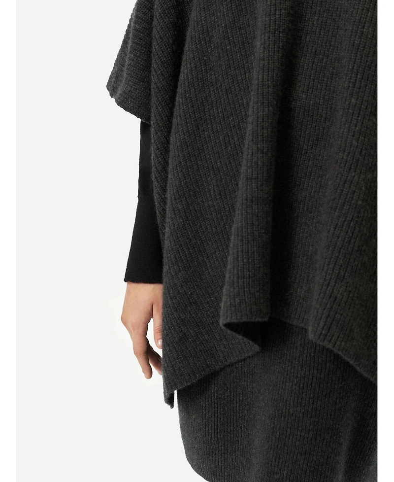 Gobi Cashmere Women's Rib-Knit Cashmere Poncho