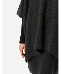 Gobi Cashmere Women's Rib-Knit Cashmere Poncho