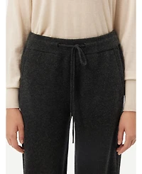 Gobi Cashmere Women's Cashmere Straight Leg Jogger With Contrast Side