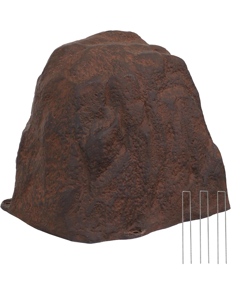 Outdoor Polyresin Landscape Rock Septic Cover with Stakes