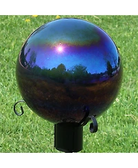 Indoor/Outdoor Reflective Mirrored Surface Garden Gazing Globe Ball with Stemmed Bottom and Rubber Cap