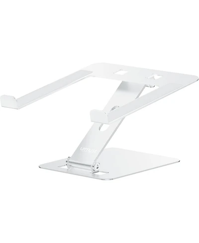 Urmust Foldable Laptop Stand, Height Adjustable Ergonomic Computer Stand for Desk, Aluminum Portable Laptop Riser Holder Mount Compatible with MacBook