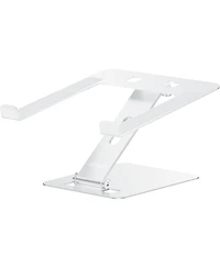 Urmust Foldable Laptop Stand, Height Adjustable Ergonomic Computer Stand for Desk, Aluminum Portable Laptop Riser Holder Mount Compatible with MacBook