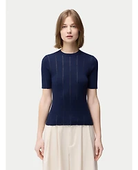 Gobi Cashmere Women's Ajour-Knit Silk Top