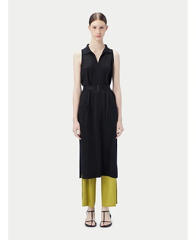 Gobi Cashmere Women's Sleeveless Silk Polo Dress