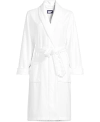 Lands' End Women's Cotton Terry Knee Length Spa Bath Robe