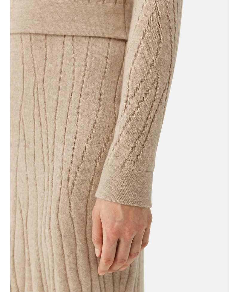 Cropped high neck cashmere sweater
