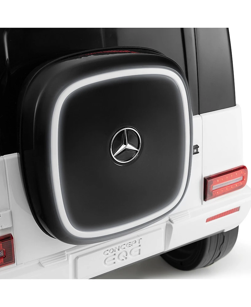 Officially Licensed Mercedes-Benz Eqg 12V Electric Kids Ride-On Car with Parent Remote Control, White