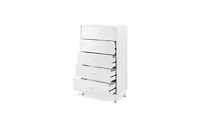 Five-Drawer Dresser for Bedroom Storage and Organization