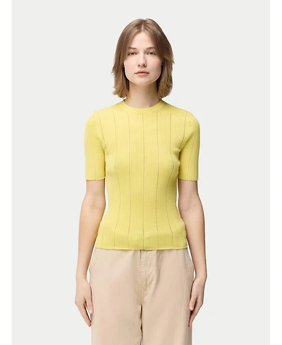 Gobi Cashmere Women's Ajour-Knit Cashmere Silk Top