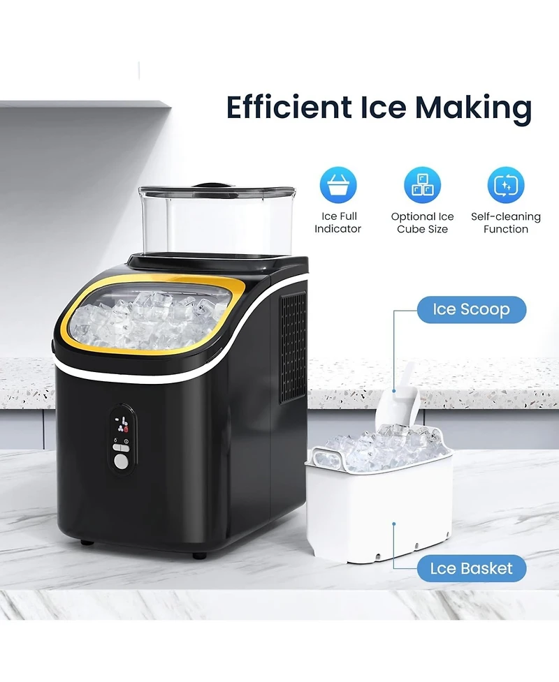 Zafro Countertop Ice Maker,30Lbs/24H,Automatic Cleaning Function and 24-Hour Timing Machine with Scoop&Ice Basket,for Home/Kitchen/Camping/Off