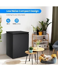 Zafro 3.5 Cubic Feet Chest Freezer with 2 Removable Baskets Free Standing Top Open Door Compact Freezer with Adjustable Temperature for Home/Kitchen/O