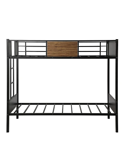 Space-Saving Bunk Bed Frame for Kids Adults and Guest Rooms