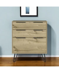 Stylish Three-Drawer Dresser with Smooth Glide Storage for Small Spaces
