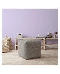 Polka Dot Pattern Cotton Pouf Ottoman – Cozy Accent