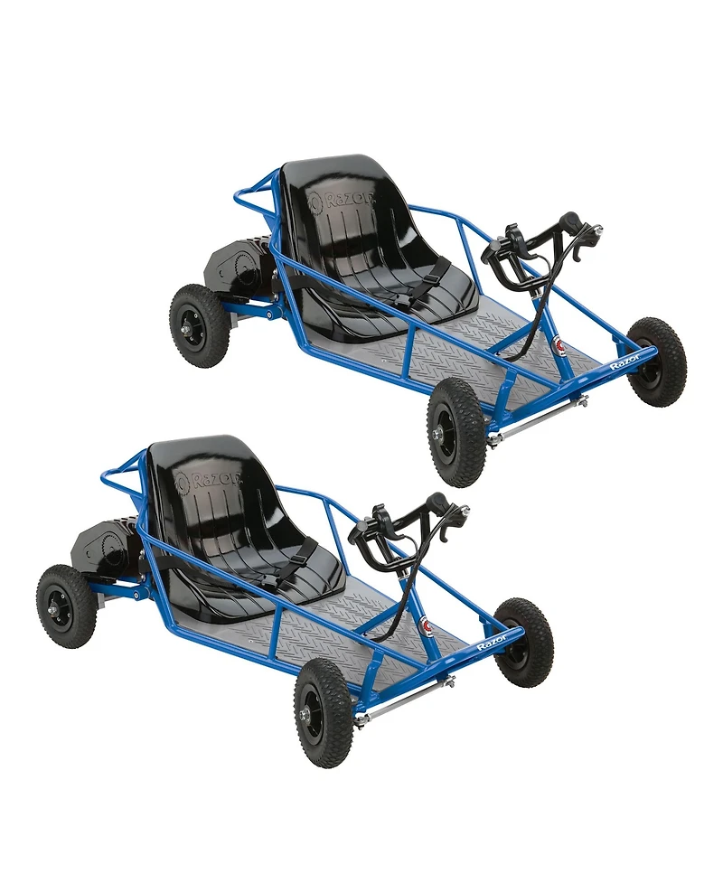 Razor 25143540 Kids Youth Rider Electric Car Go Kart Dune Buggy, Blue (2 Pack)