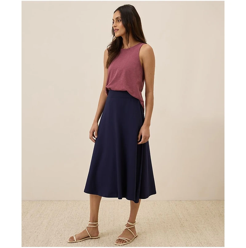 Pact Women's Organic Cotton Fit & Flare Midi Skirt