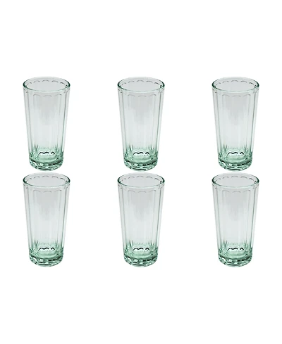 Abode Homewares Simple Scallop Double Old Fashioned Glasses, Set of 6