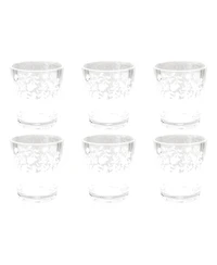 Abode Homewares Vines Etch Stemless Glasses, Set of 6