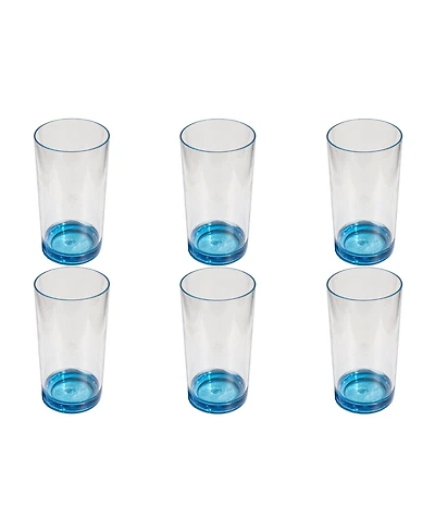 Abode Homewares Fine Ribbed Double Old Fashioned Glasses, Set of 6