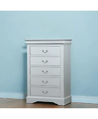 Solid Wood Five-Drawer Lingerie Chest for Bedroom Storage and Organization