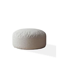 Handcrafted Cotton Round Abstract Pouf Ottoman for Cozy and Functional Decor